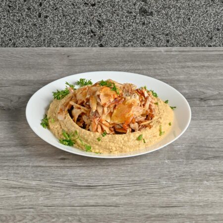 MIXED DONER ON HUMMUS