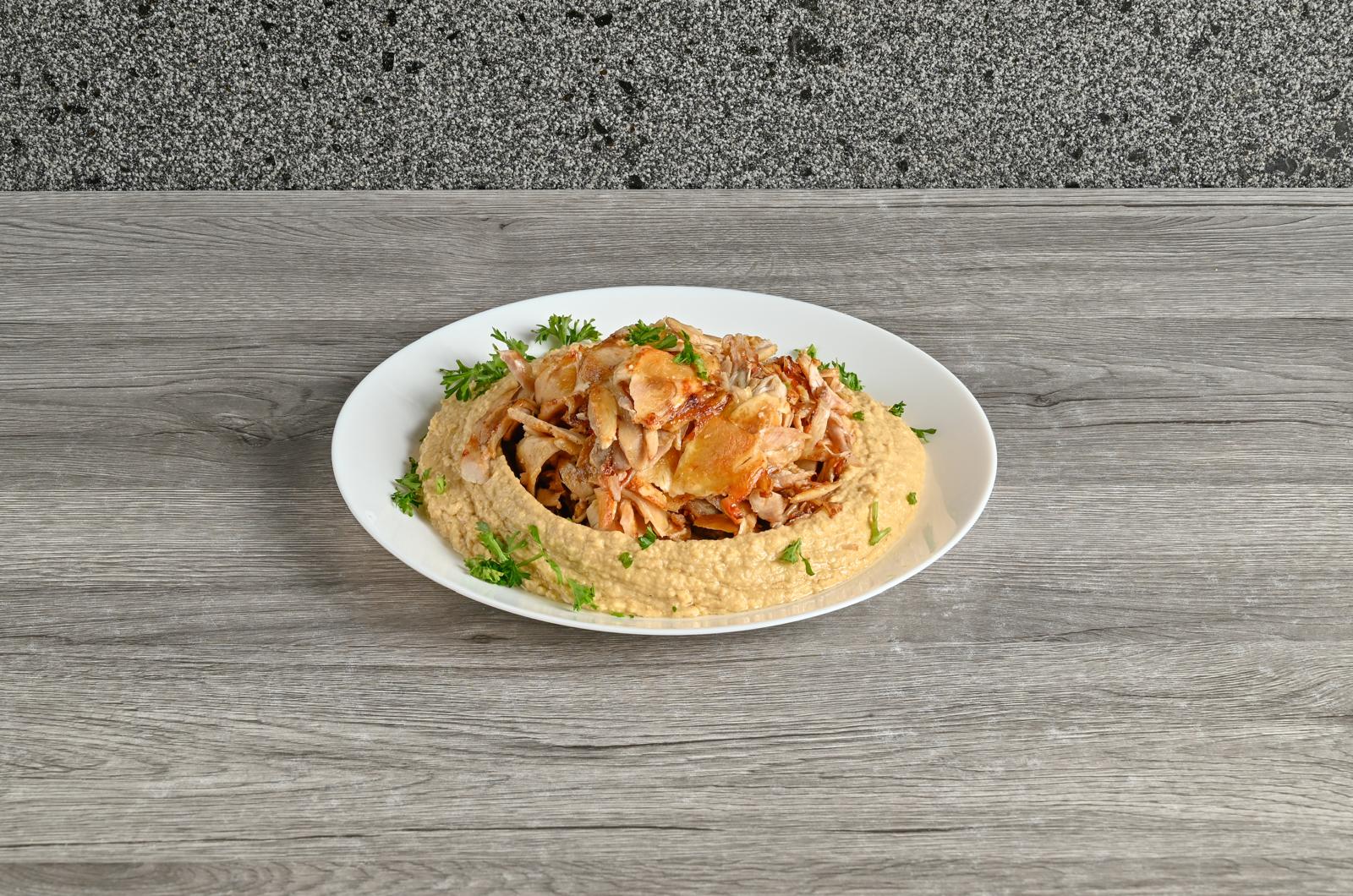 MIXED DONER ON HUMMUS